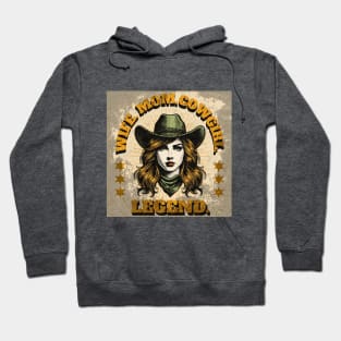 Wife, Mom, Cowgirl, Legend (girl in western hat) Hoodie